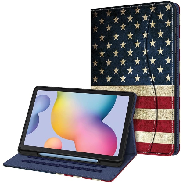 (Stars and Stripes) för Samsung S6 Lite 10.4 TPU Tablet Case, SM-