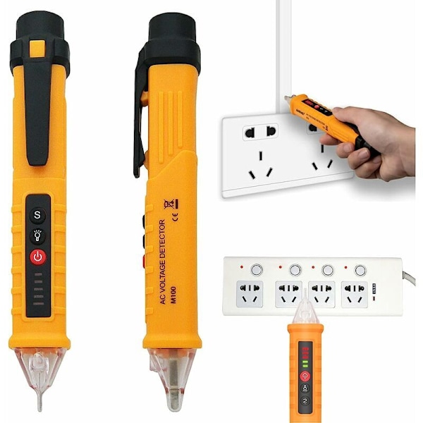 FS8909 Elektrisk Pen med Induktionslyd Alarm og Kontaktløst Lys
