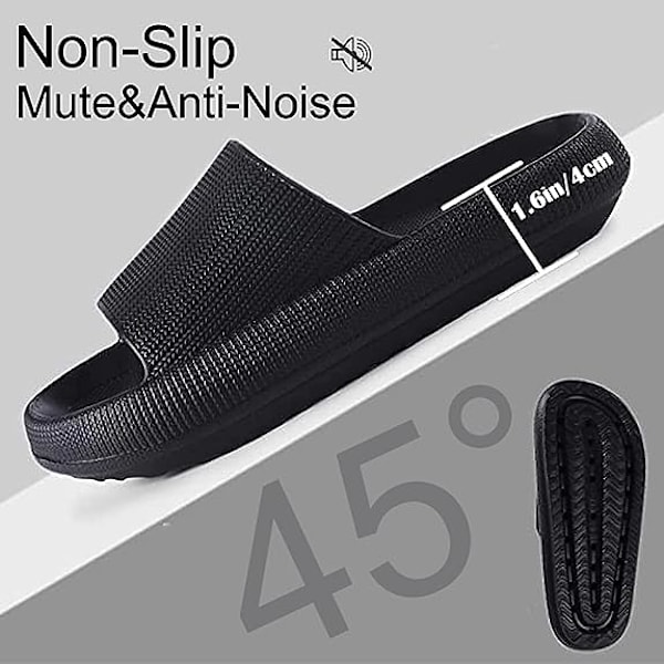Badesko Mænd Damer Tøfler Badesko Sky Tøfler Gummi Hjemmetøfler Mules Skridsikre Sommerhave Flip Flops Flip Flops 40/41 Yards