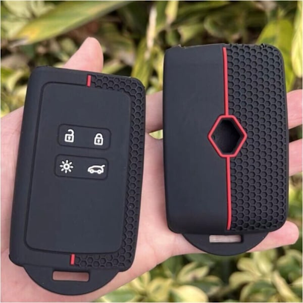 Bilnøgle Etui til Renault Clio Megane Koleos Kadjar Kangoo Twingo Talisman Captur Dacia Duster - Silikone - 3 knapper