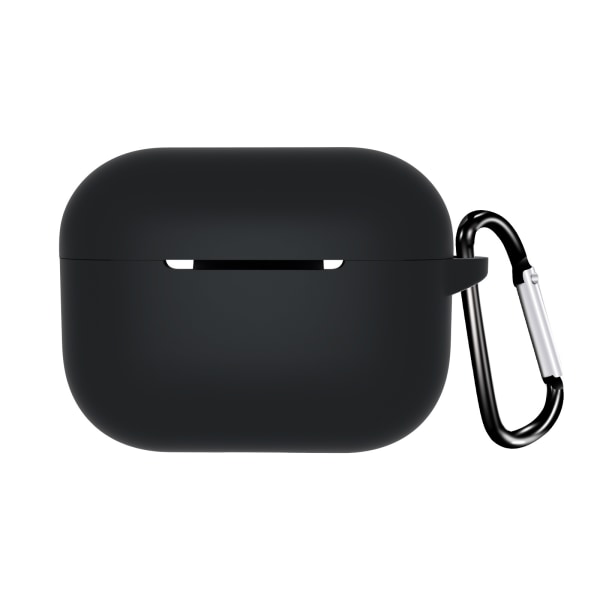 Lämplig för Apple 2,5 mm Airpods Pro2 andra generationens cover enfärgad krok fram LED synlig, svart
