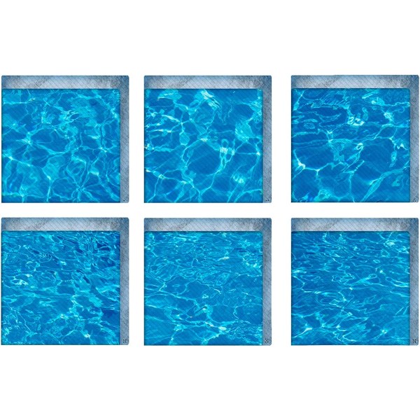 6 stk. 20x20cm, skridsikre badeklistermærker 3D skridsikre badekar klistermærker Ocean badekar klistermærker, til børns sikkerhed badekar toilet klistermærker badeværelse