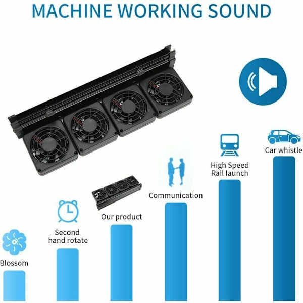 Mini akvariekøleventilator Akvakultur kølevæske med justerbar lufthastighed (WW-F1 One Head)