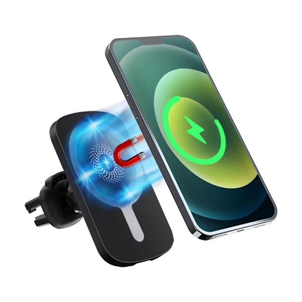 Magnetisk trådløs billader - For Apple 13 iphone12 magnetisk trådløs lading (hvit)
