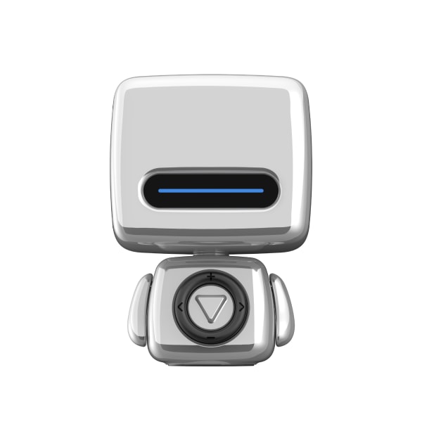 Mini Cute bærbar robot Bluetooth-høyttaler (grå)