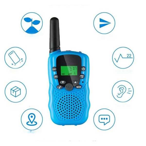 Leksaker för pojkar 3-12 år Barn Walkie Talkie 22 kanaler 2-vägs radio presentleksaker med bakgrundsbelyst LCD-ficklampa 3 kilometer räckvidd Presentleksaker för pojkar och