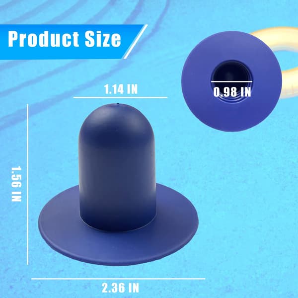 5 stk. poolpropper til nedgravede poolfiltre, poolfilterhulprop, pooldrænplugger, hule poolfilterpumpe-erstatningspropper til Intex/bestway