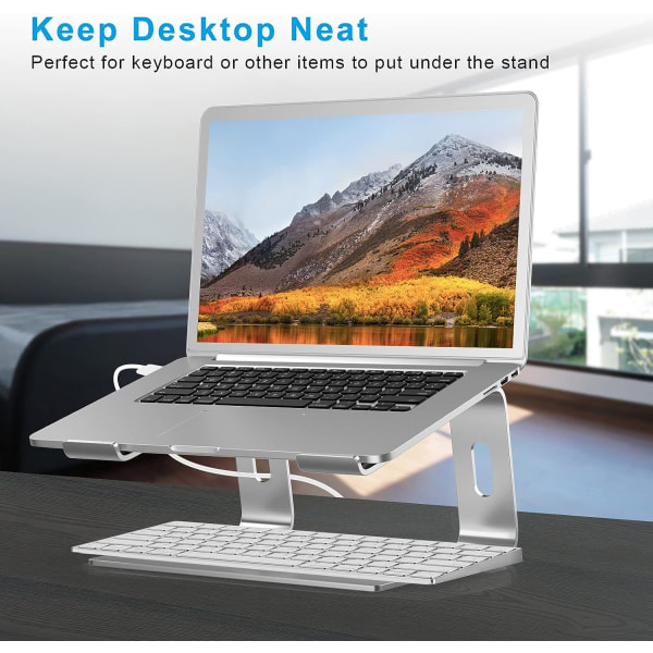 Bærbar computer stand, bærbar computer stand kompatibel med bærbar computer (10-15,9 tommer) Kompatibel til MacBook Pro/Air, Dell, Lenovo, Samsung, Huawei MateBook