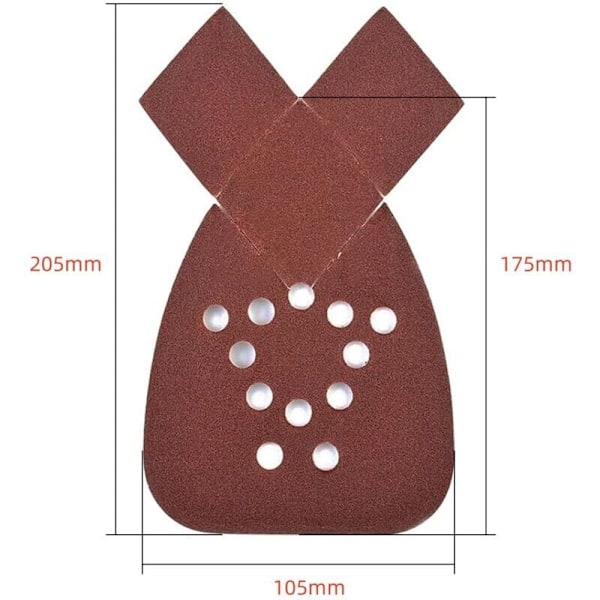 Paket med 50 slippapper för Black & Decker handflateslipmaskin, korn 40 60 80 100 120
