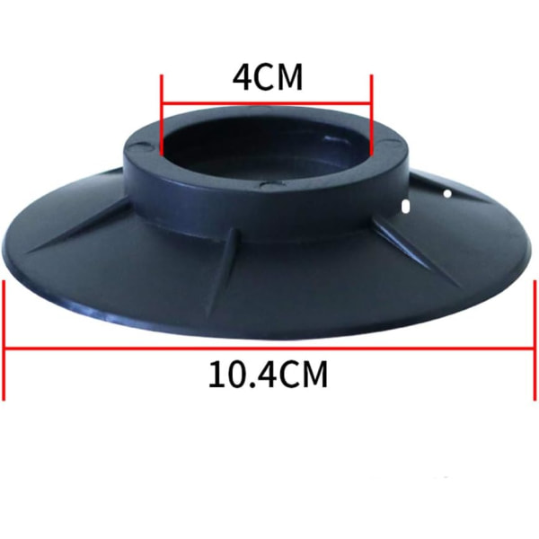 4 st tvättmaskinsfotdynor Anti-vibration matta Gummi Anti-vibration dämpande dynor Torktumlare Anti-vibration matta Svart