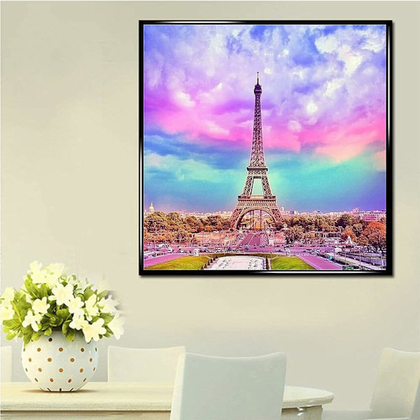 5D timanttimaalaus Eiffel-torni (30X40cm) 2 sarjaa