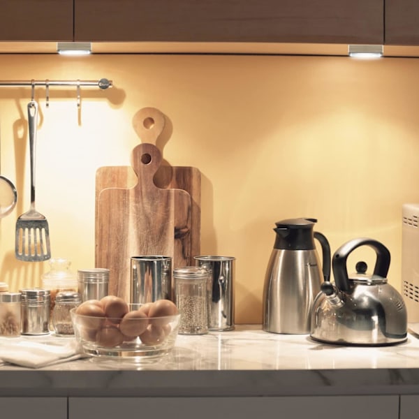 Garderobsbelysning, Superstark, Batteridriven, Fäst Var Som Helst, Cob Led Ljusströmbrytare Nattlampa, Trycklampor för Garderob, Skjul, Vind, Nödsituation (4-pack)