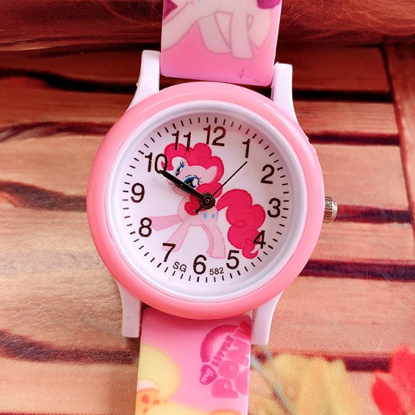 1 bit watch(rosa, My Little Pony), vattentät barnklocka