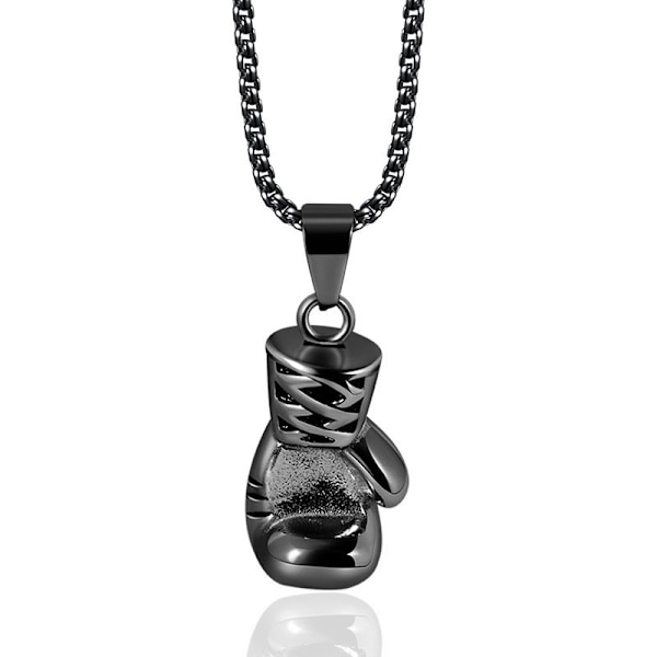 necklace with pendant jewelry gift, necklace boxing glove, Venetian chain, for hoodie, jeans, sneakers Occasion Birthday Christmas black