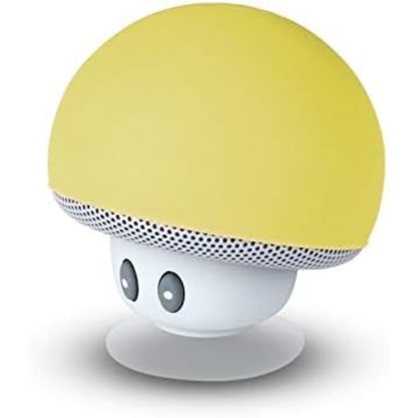 7,3*7,3*8,9 cm (gul) Vanntett Bluetooth-høyttaler Mushroom Mob -