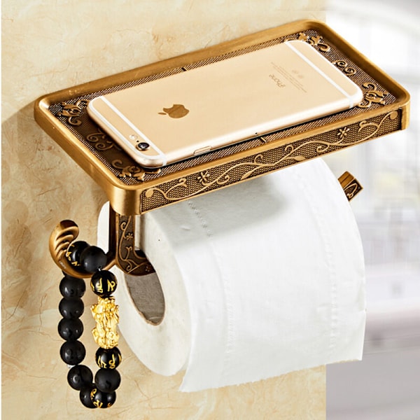 WC-paperiteline seinälle asennettava WC-paperiteline väri WC-paperiteline kulta pronssi