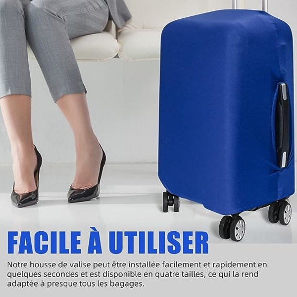 Elastiskt bagageutrymmesöverdrag Bagageöverdragsskydd Bagageöverdrag för 32\" bagage, blå