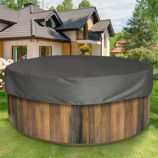 Rund Poolöverdrag Simbassäng Solskydd, Vattentätt UV-Resistent Spa Skyddande Överdrag, 210D för Utomhus Spa Badkar, 190*30cm