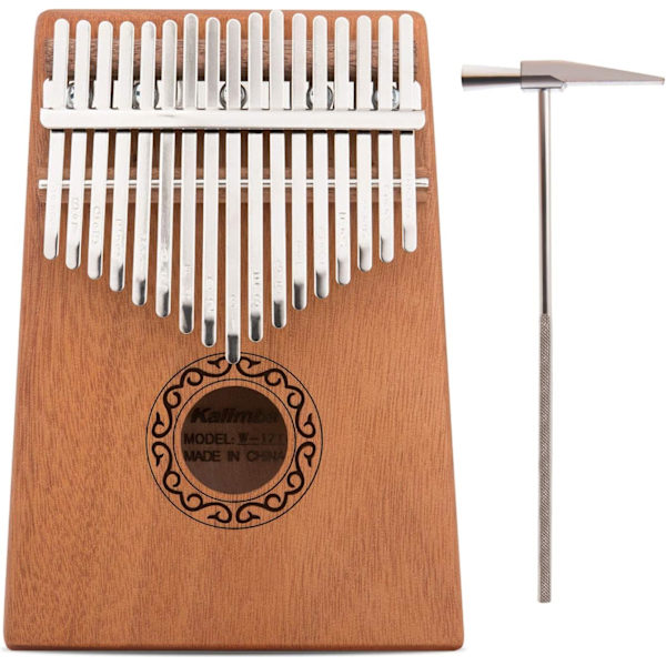 Kalimba för nybörjare 17 tangenter moln mönster fingerpiano bärbart instrument producerar vackert ljud