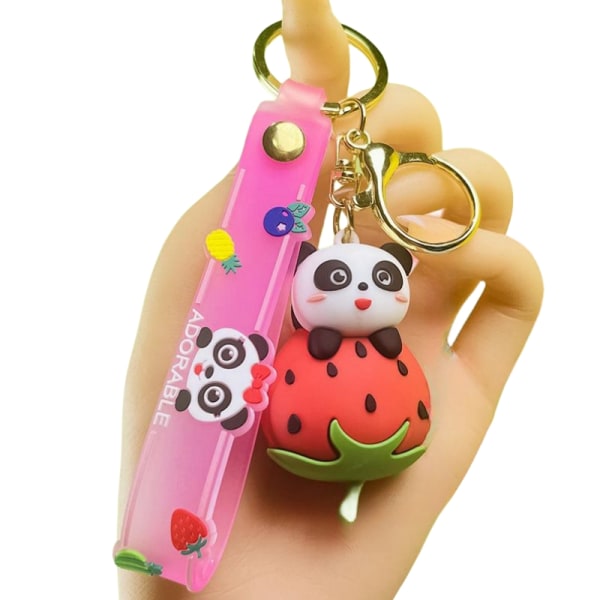 Söt liten panda nyckelring panda väska docka hänge liten present