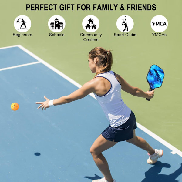 Hiilikuitu Pickleball -mailat Setti Ammattimainen Pickleball -mailat