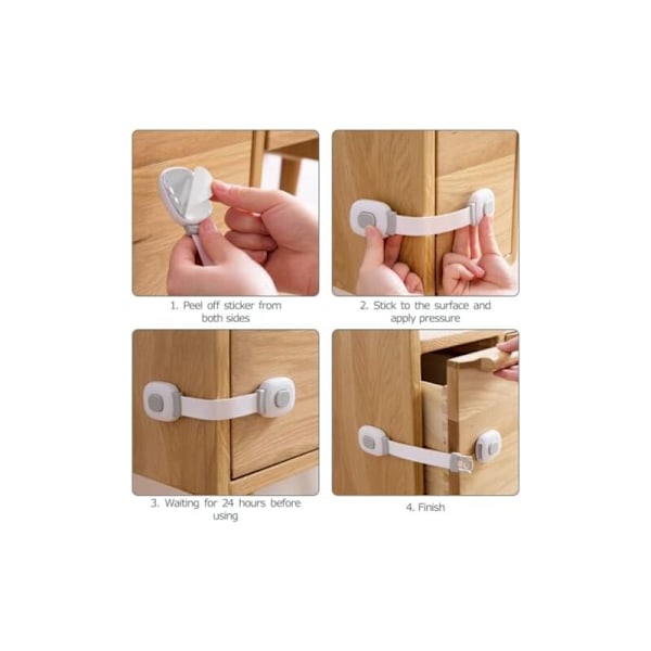 Baby SECURITY Porte Baby 6 huonetta, Laatikon kaappien lukot ja jääkaapin SECURITY CHILDARD Lapsisuoja Baby Home