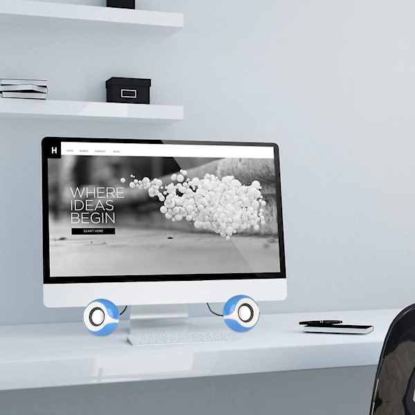 Usb-datorhögtalare, små högtalare för bärbar dator, stationär dator, netbook, pc, minidrivet stereohögtalarsystem med volymkontroll, ljudkontakt, rosa