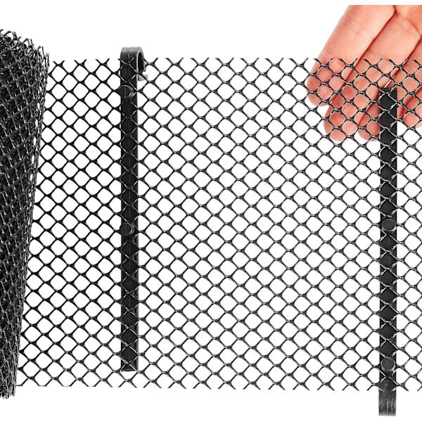 Sæt med 2 tagrenderbeskyttere 6 meter med klips - klippes til og robust (2 stk. - antracit)