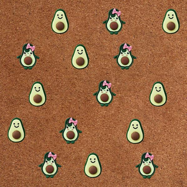 30 st resin avokado-nålar, pärlnålar, tryckstift, för skrivbordskort, fotomemoblock