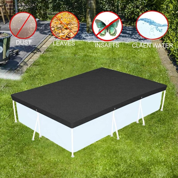Skyddande överdrag för pooler, 259 170cm Rund pool, Vintertäckning för ovanjordspool, hopfällbart och vattentätt poolskydd med vatten