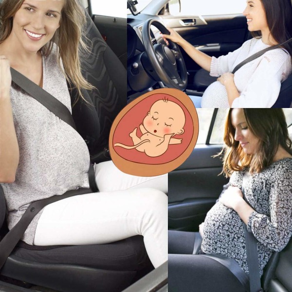 Maternitybälte (grå och svart), justerbart maternitybälte