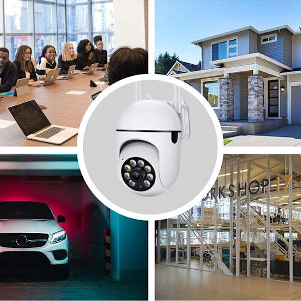 Kamera System Intelligent WiFi 1080p Trådløst Overvåkningskamera Nattsyn Roterende 360 ° Toveis Samtale App Fjernkontroll trådløs c