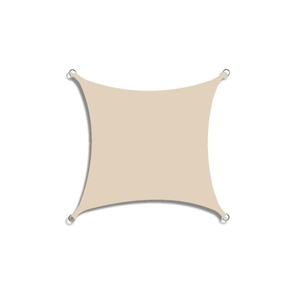 3 x 4 m skygge seil, stoff solbeskyttelse, pustende, vannpermeabel, for terrasse, hage, balkong, campingplass, rektangulær, konkav, beige