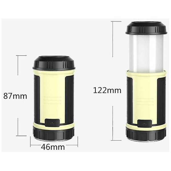 LED Camping Outdoor Spare Light, Home Function Retractable Flashlight Camp Tent Light