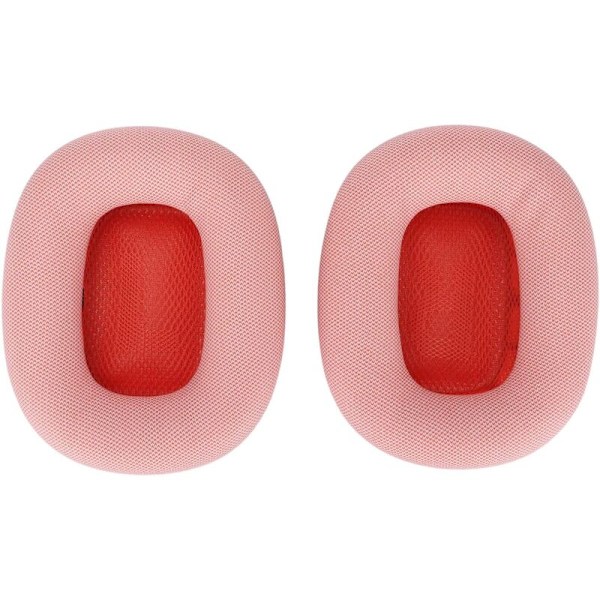 Öronkuddar, 2 st öronkuddar ersättning i memory foam form i flexibelt proteinläder reservkudde för airpod-hjälm (rosa)