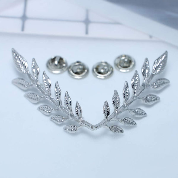 Fashion Leaf Halskæde Brosche Sølv Brosche Pin Brosche Tøj Pin Mænd og Kvinder Smykker Gaver (1 Par)