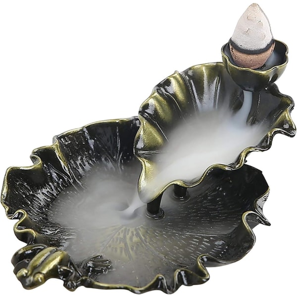 Lotus Blomster Røgelse Brænder, Tilbagevendende Røgelse Kegle Brænder, Røg Røgelse Holder Til Røgelse Og Duft Dekoration, Røgelse Brænder