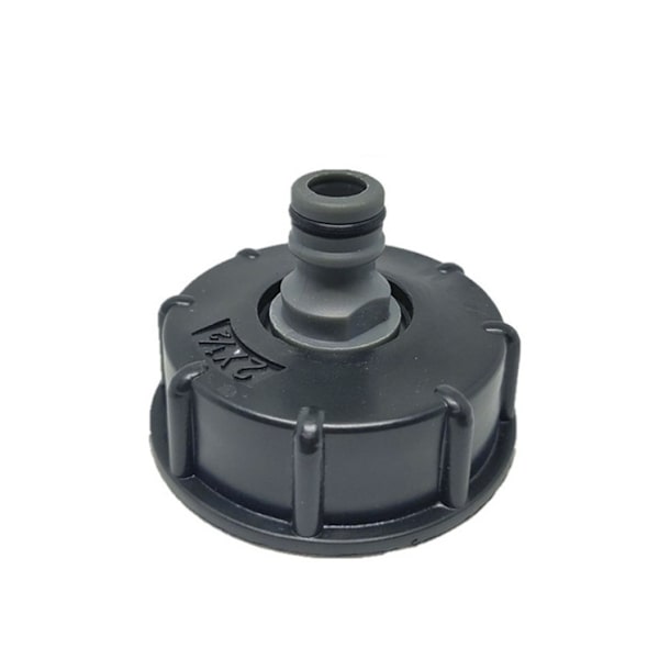 IBC Tanklock, S60x6 IBC-koppling/nippelplugg, 1/2\" utloppsdiameter, 60mm inloppsdiameter för IBC Tonventil - Svart