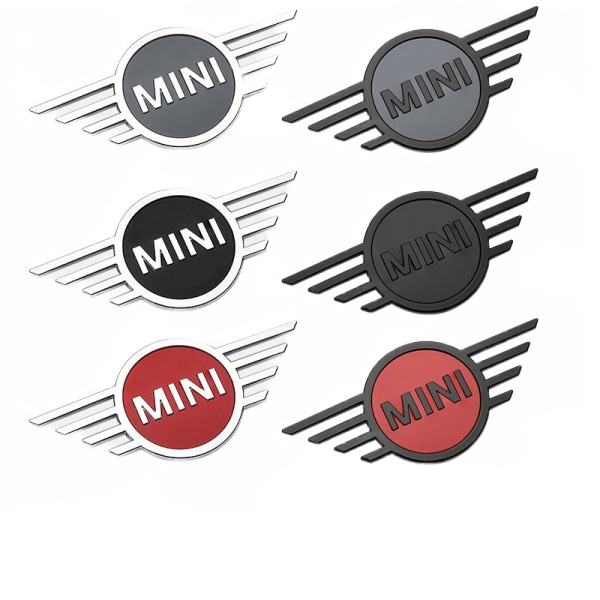 1 stk egnet for minibillogo F60 frontbillogomerke (svart rød)