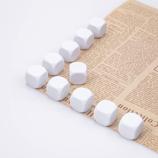 22MM Afrundede Blanke Sekssidede Terninger Undervisning skabt Sesources Spil Undervisning Plast Terninger Fire Farver Valgfri