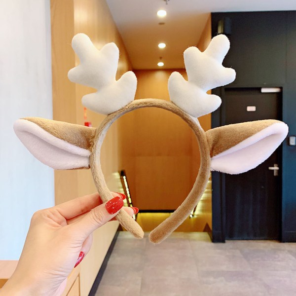 Julfestdräkt ren pannband med horn och öron
