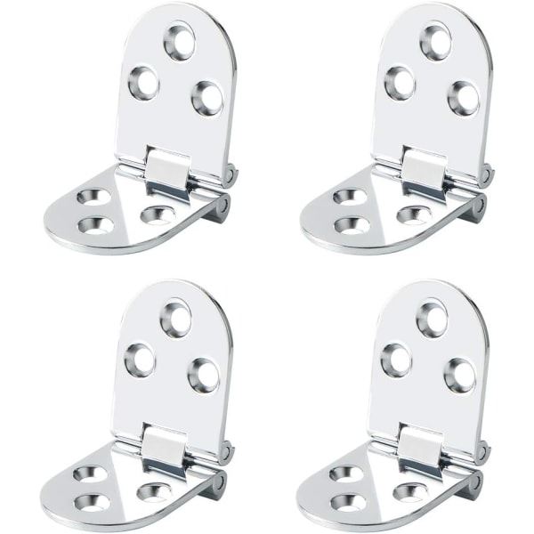 Fällbara bordsgångjärn Fällbar kontakt Rostfritt stål Möbelbeslag 180 graders fällning, 2,2 mm tjocklek, Zink-legering Stål Kromfinish, 4 st