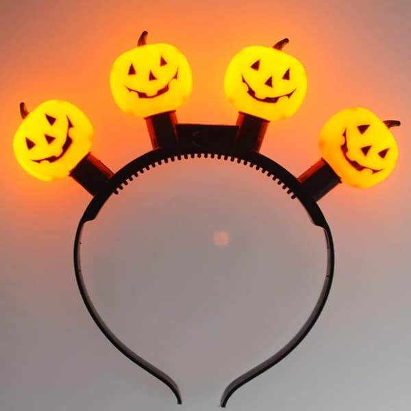 Glødende Gresskar Hodebånd LED Halloween Hodebånd Glødende Hodebånd Hodebånd Kostymefest Dekorasjon Dame Hårtilbehør