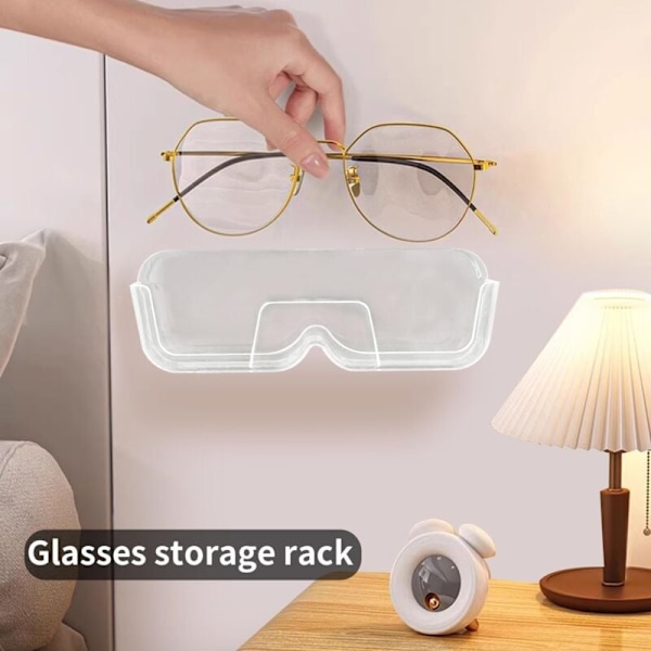 2 stycken Glasögon Väggförvaring, Självhäftande akryl Glasögon Dörr, förhindrar att Glasögon faller ut - Glasögonfodral, Personlig solglasögon display.