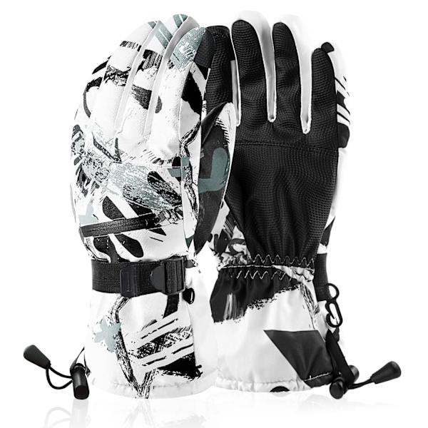 Udendørs Sports Skihandsker - 30°F Vandtætte Termiske Handsker Termiske Touchscreen Herre Vinterhandsker, Størrelse: M