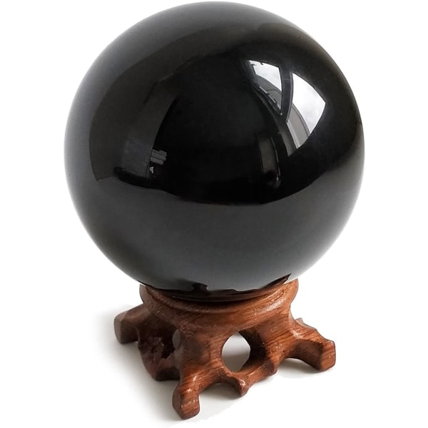 Obsidian krystallkuler for Feng Shui-kuler, meditasjon, krystallhealing, spådomskuler, hjemmedekorasjon