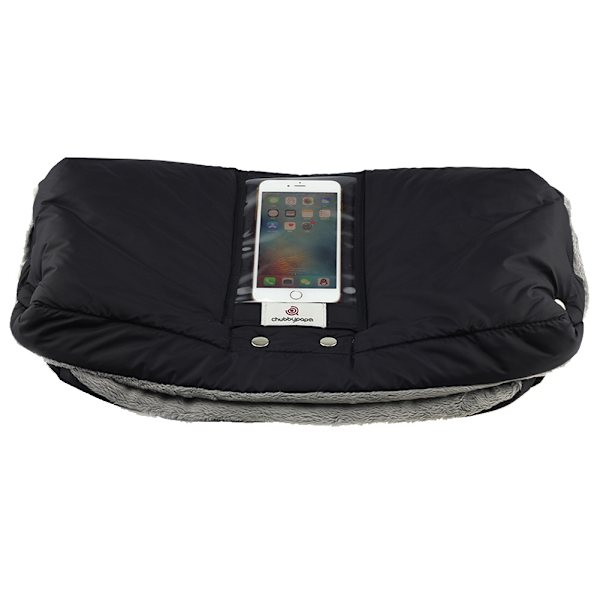 Fleece barnevognhansker, vinter frostsikre hansker for barnevogner, joggevogner, vanntette og varme gaver til foreldre og omsorgspersoner (svart)