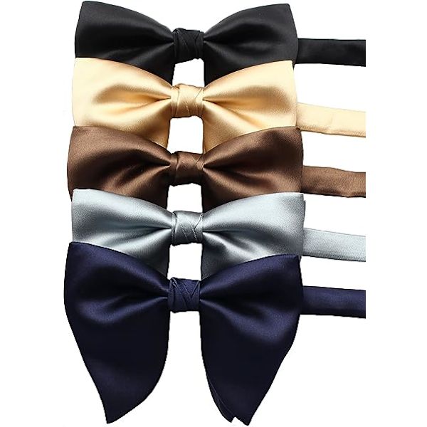 Herr Oversized Siden Satin Fluga Solid Färg
