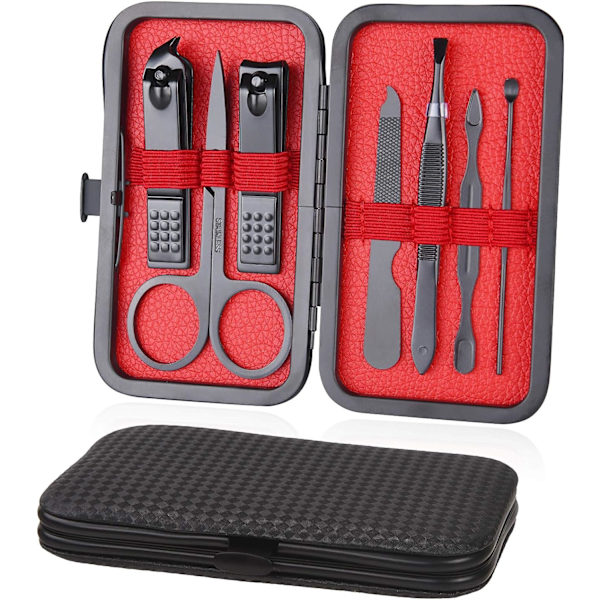 Manikyr Pedikyr Kit, 7 st Professionell Nagelklippare Set, Rostfri