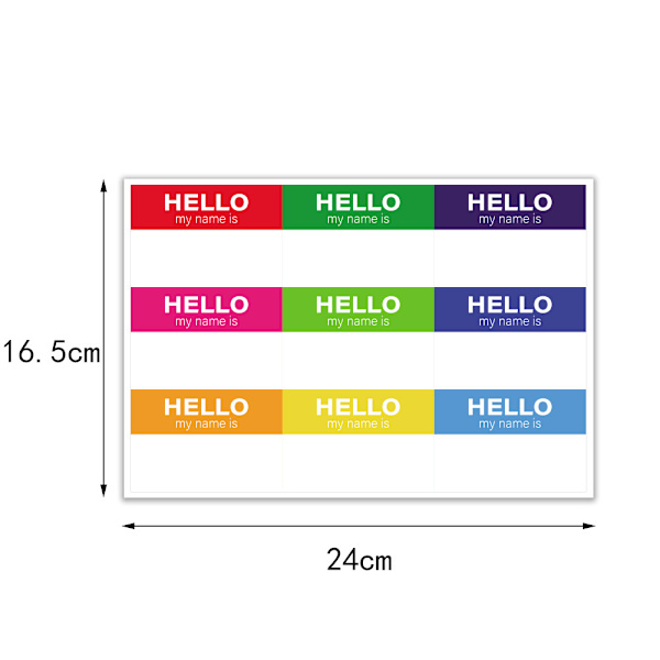 10 stk. Hello Navn Etiketter Klistermærker Hello My Name Is En Etiket 5*7.5CM Nyfødt Baby Navn Klistermærke til Hjem Skole Kontor Forbrugsvarer, Møde, Postforsendelse, Multi